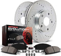 Rear Z23 Carbon Fiber Brake Pads with Drilled & Slotted Brake Rotors Kit N3112
