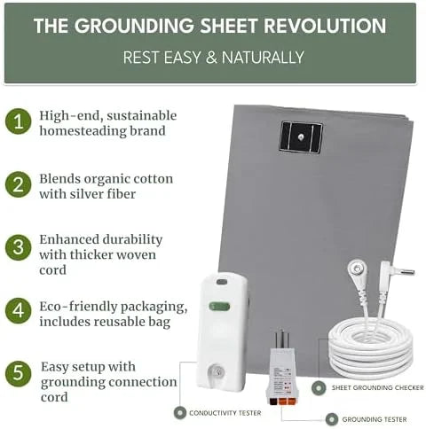 10% Silver & 90% Organic Cotton Grounding Sheet J251