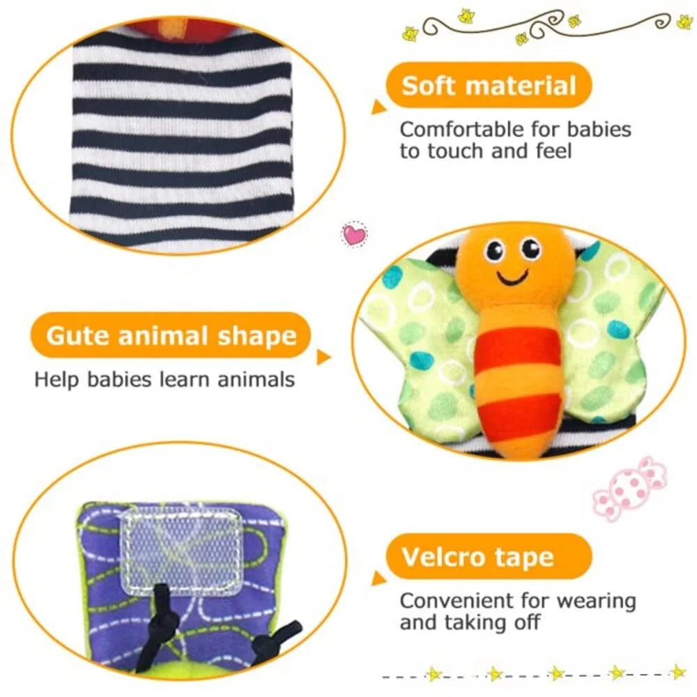 Baby Wrist Rattles and Foot Finders Socks I196788