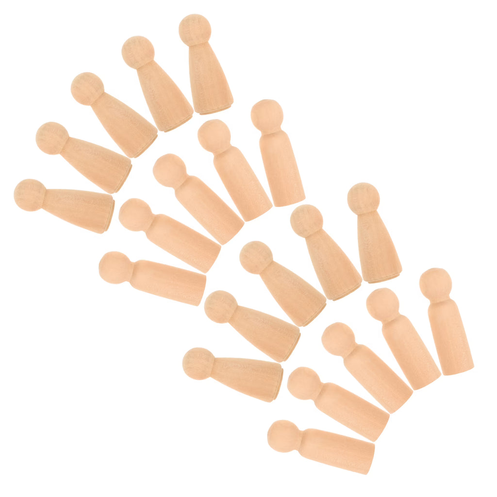 Natural Unpainted Wood Dad Peg Doll Z11764