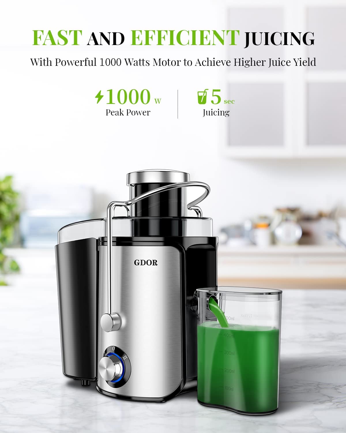 1000W Centrifugal Juicer, Silver Z47080
