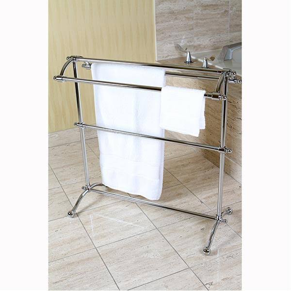 Satin Nickel Pedestal Towel Rack S253