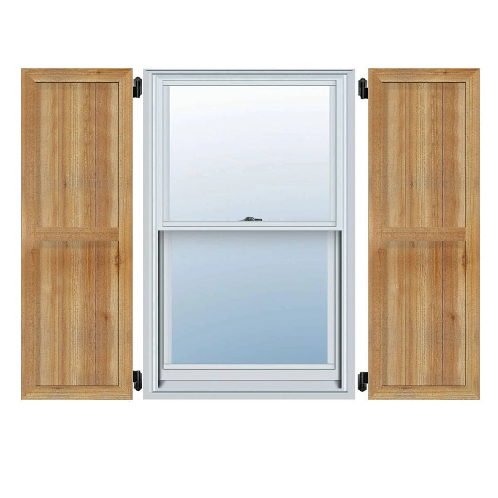 Framed Board-n-Batten Shutters, Rough Sawn Western Red Cedar (Per Pair) H816