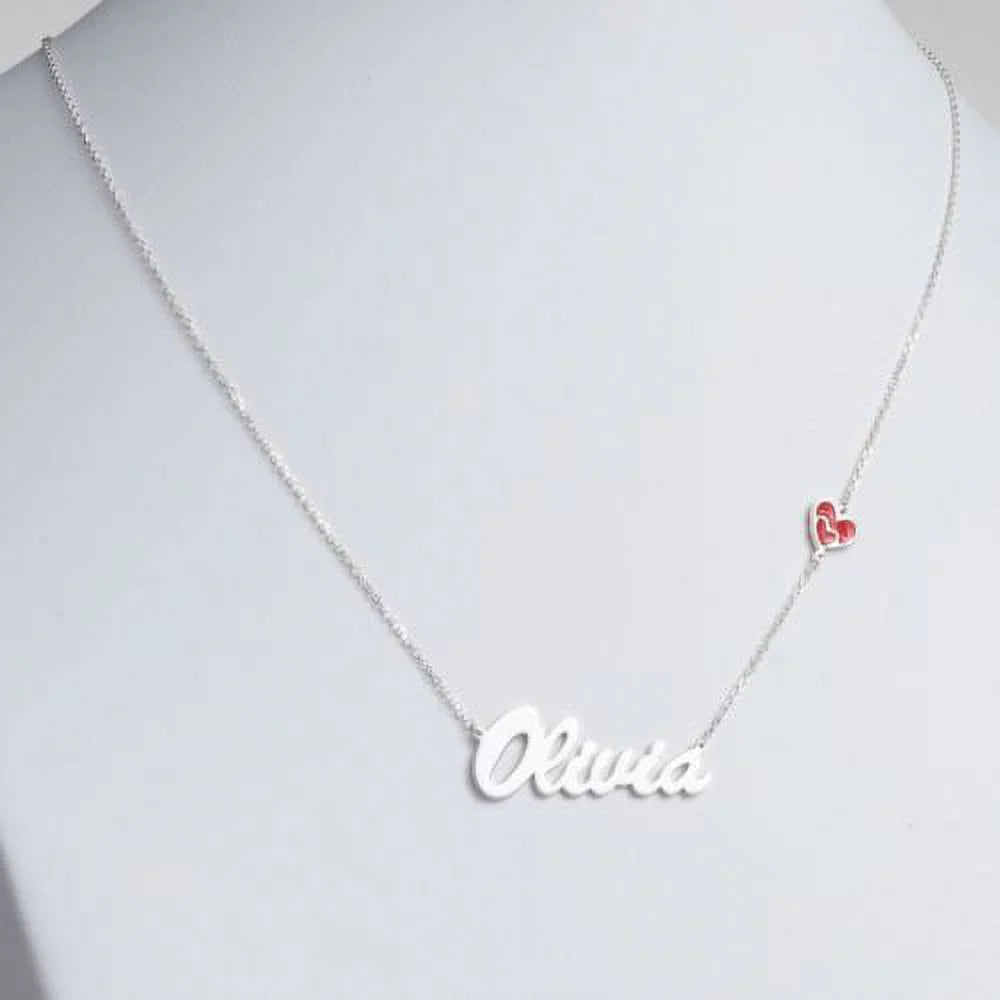Enamel Heart Necklace U901702