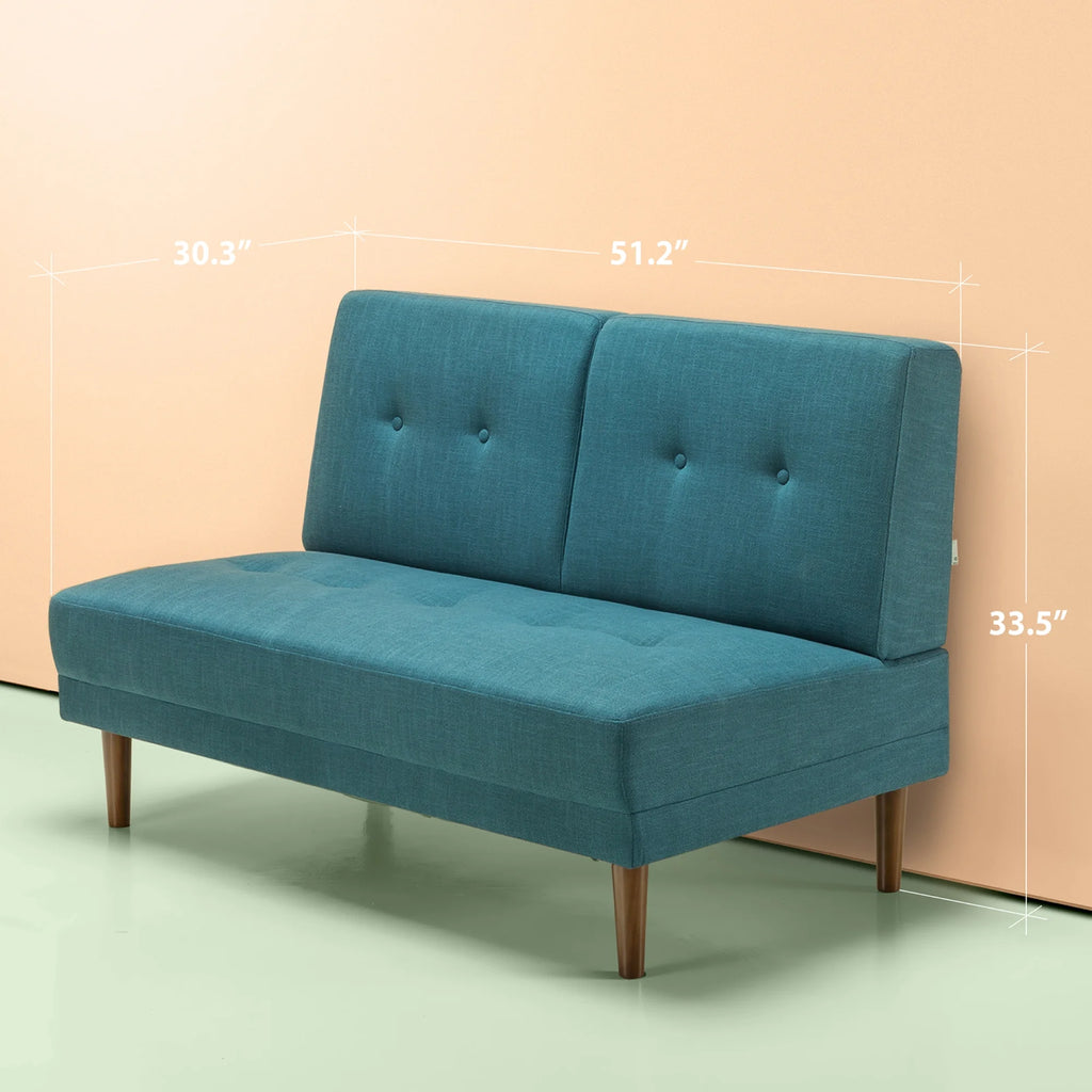 Turquoise Armless 2-Seater Loveseat P30307