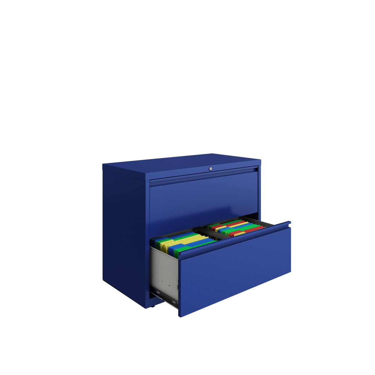 Classic Blue 2 Drawer Lateral File Cabinet A630