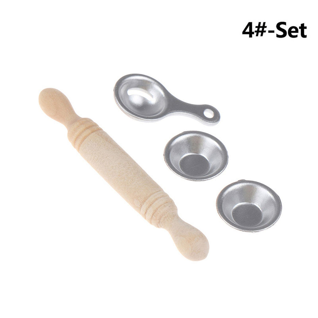 1:12 Dollhouse Baking Mold Bakeware Piping Tip Measuring Spoon Kitchen Decor T2969