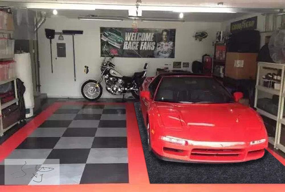 Garage Floor Mats 7.56FT x 6.56FT Absorbent Waterproof Washable K2315
