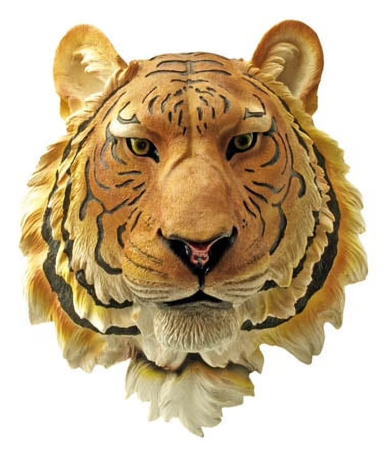 Exotic Orange Tiger Head Hanging Statue Wall Art M65706