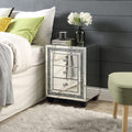 Mirrored Nightstand with Three Drawers J905250