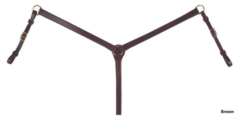 3-Piece Breast Collar with Brass Q657475