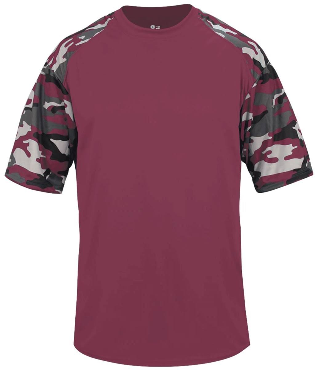 Maroon Camo Youth Tee S27604