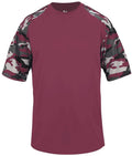 Maroon Camo Youth Tee S27604