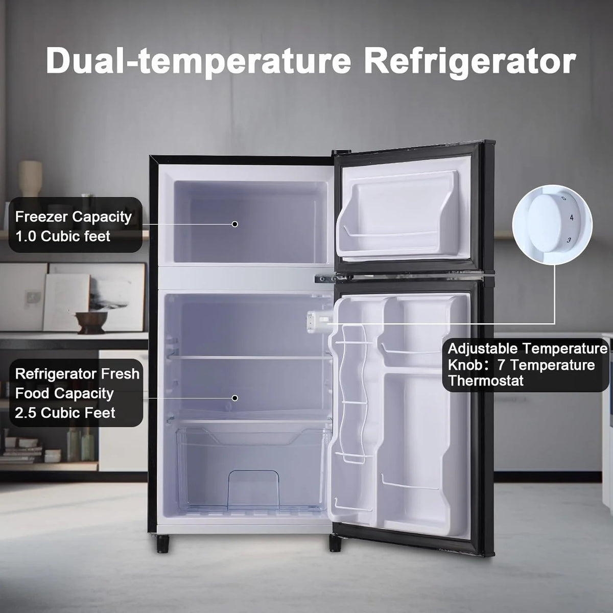 Compact Refrigerator 3.5 Cu. Ft, 2 Door N216765