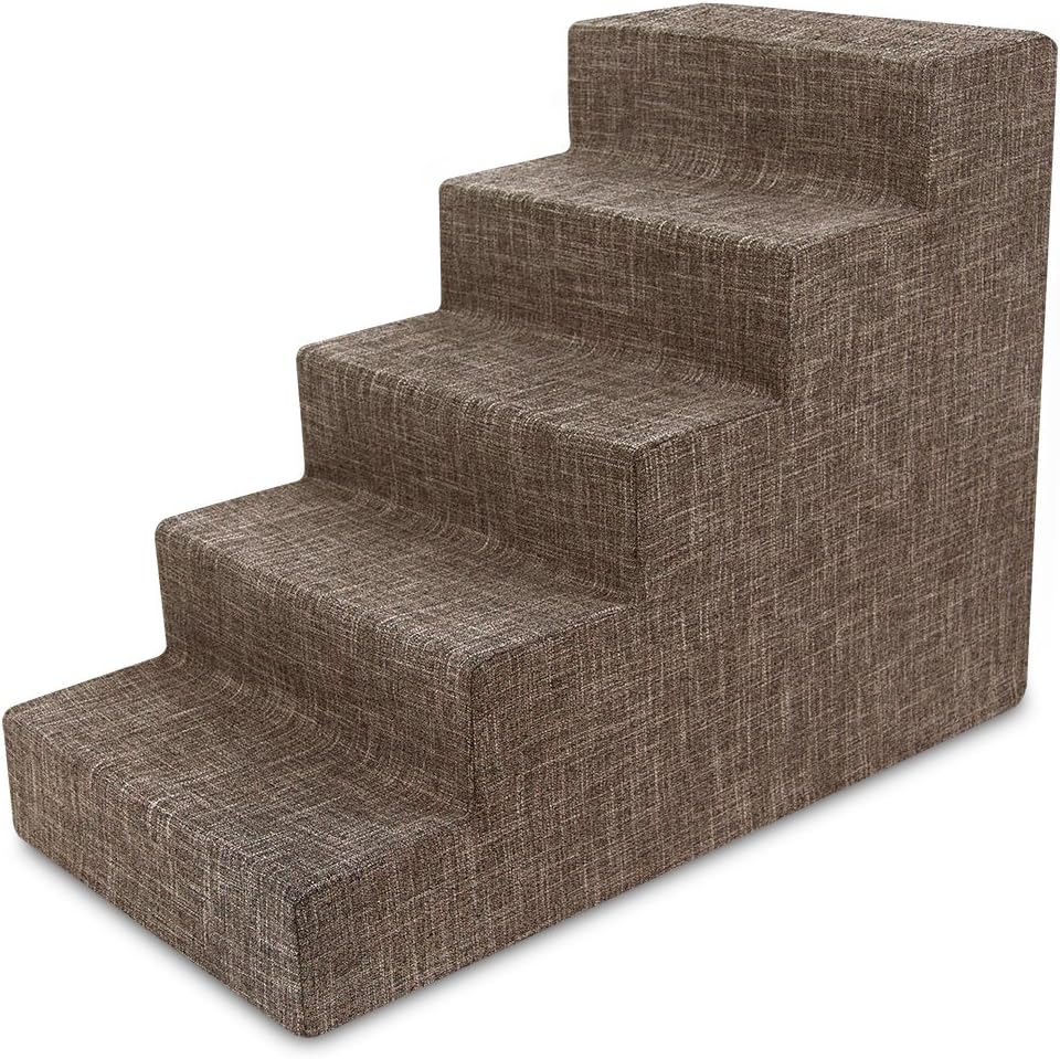 Gray 3-Step Pet Steps and Stairs with Foam, Pack of 2 P283153