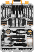 188 Piece General Household Hand Tool Set with Plastic Toolbox Storage Case X615848