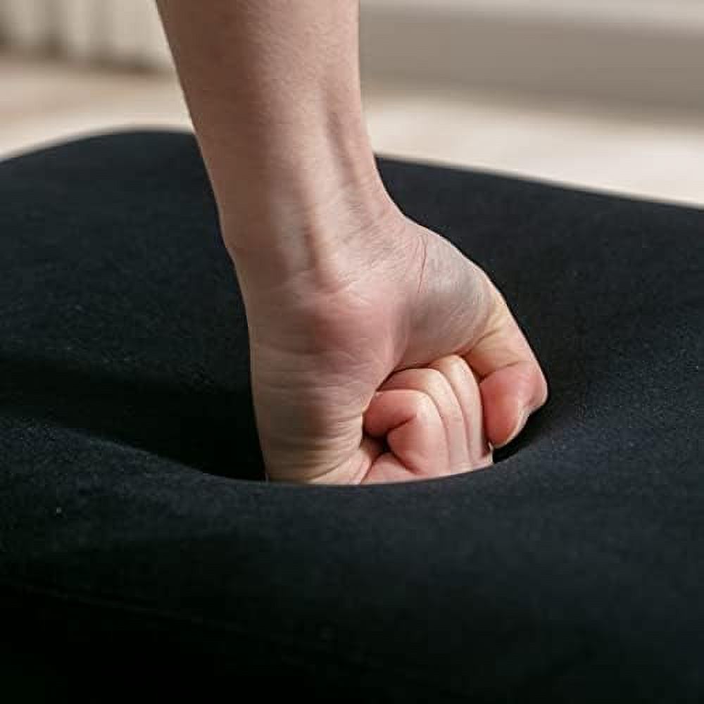 Black Velvet Accent Chair with Ottoman N78971