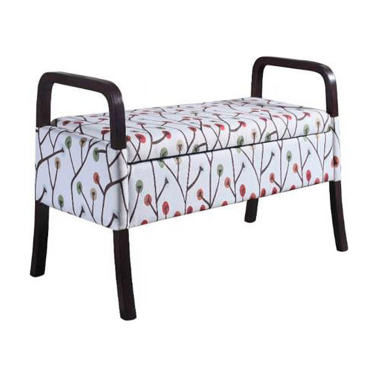 Cherry Blossom Wooden Arm Storage Bench A566