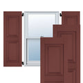12 in. x 52 in. Real Wood Pine Raised Panel Shutters Pair A28242