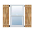 Rough Sawn Western Red Cedar Board-n-Batten Shutters with Z-Bar N7360
