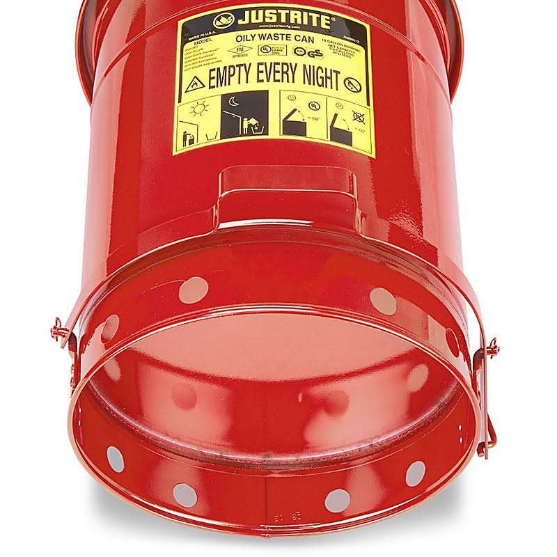10 Gallon Red Oily Waste Can S9760