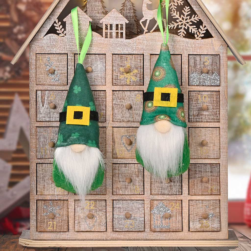 Set of 4 Plush Gnome Ornaments S341