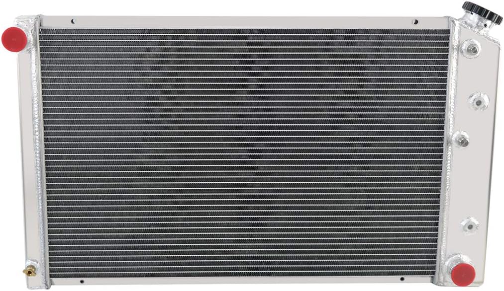 3 Row Aluminum Radiator with Fan Shroud and Thermostat Kit, 32 Overall Width X607