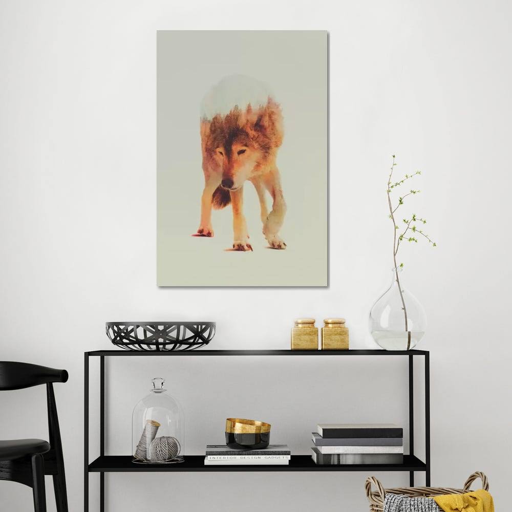 Canvas Wall Decor Prints - Wolf in The Woods N4157