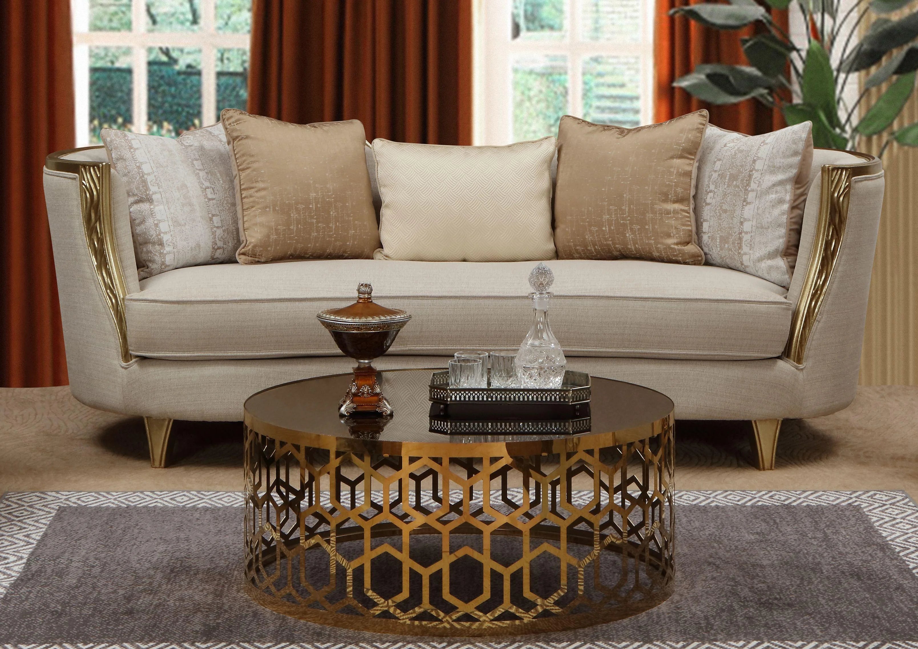 Beige 3Pcs Sofa Set X9029