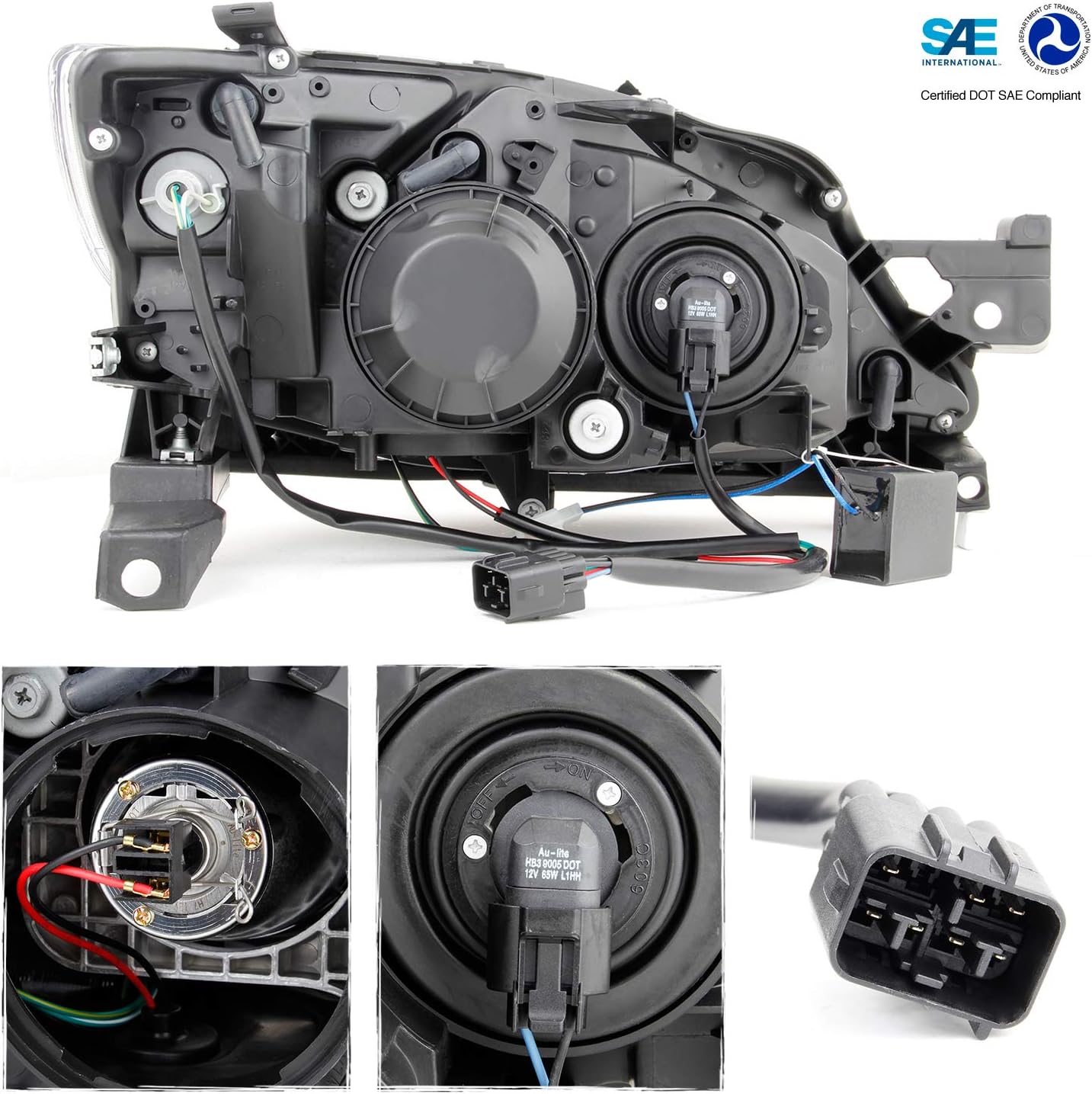 Black Projector Headlights L2463