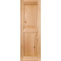 18 in. x 37 in. Exterior Real Wood Pine Raised Panel Shutters Pair Unfinished S130389