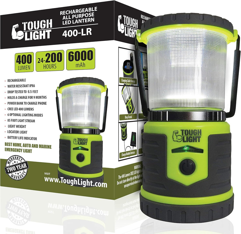 LED Rechargeable Lantern with Cell Phone Charger, Pack of 2 K7142