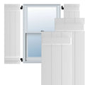 White Composite Board-n-Batten Shutters, Per Pair U7250