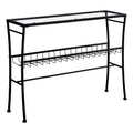 Black Tempered Glass Accent Table M8604