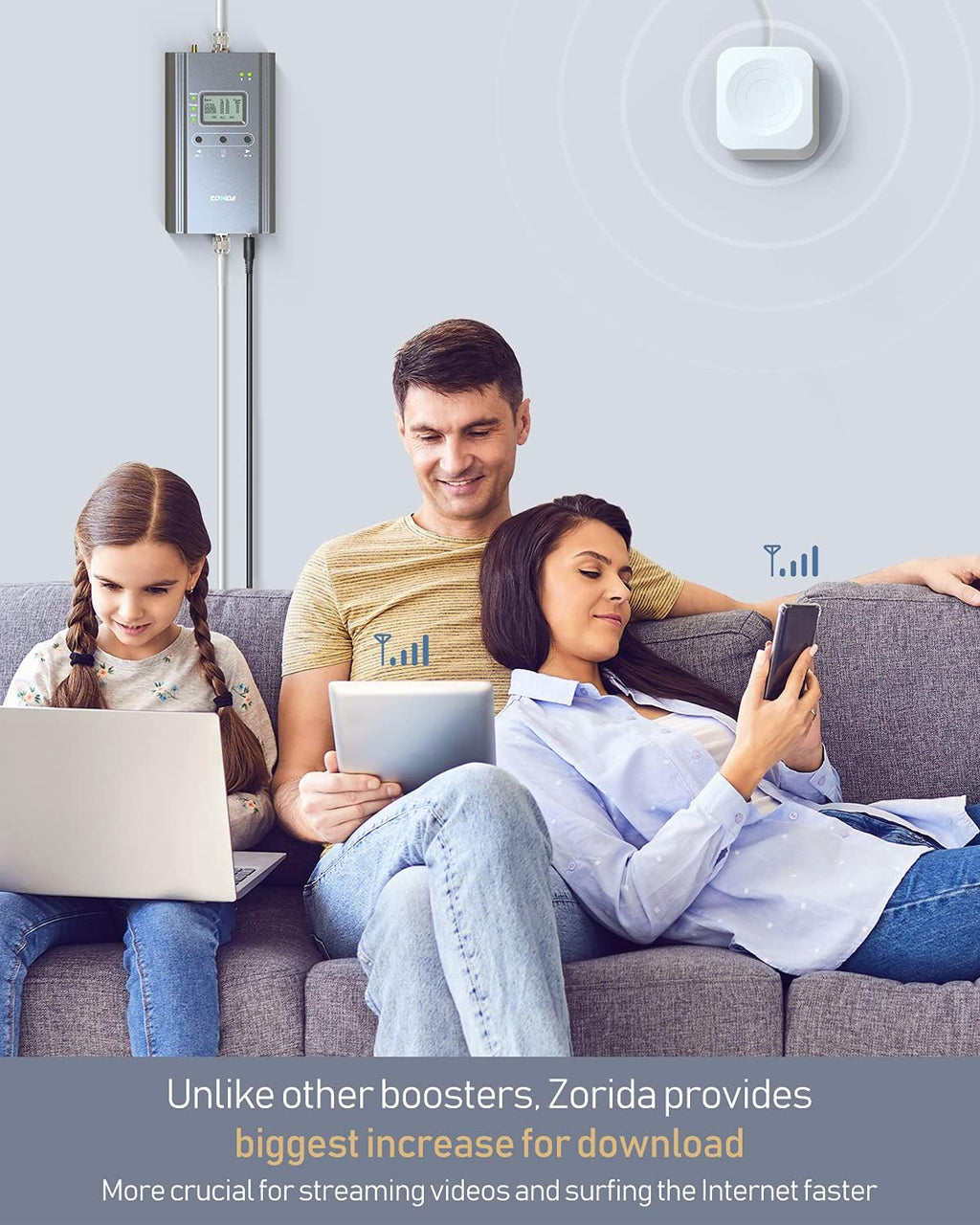 Cell Phone Booster, 4,000 sq ft, 5G Compatible U950148