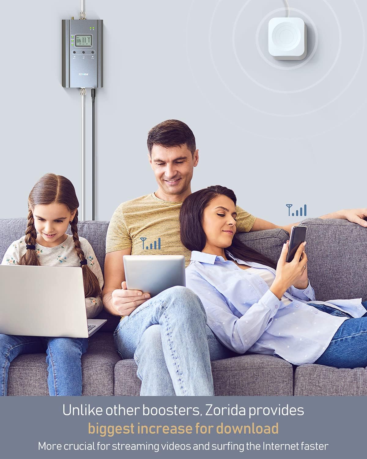 Cell Phone Booster, 4,000 sq ft, 5G Compatible U950148