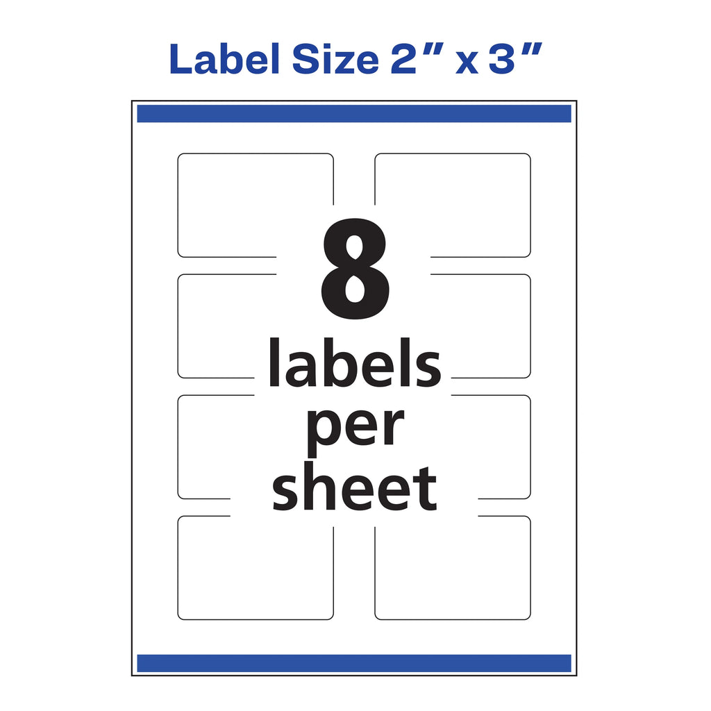 2" x 3" Glossy White Labels G82568