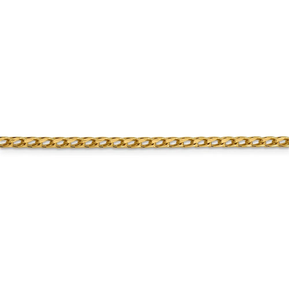 14kt Yellow Gold Diamond Cut Open Franco Chain 18 inch P65733