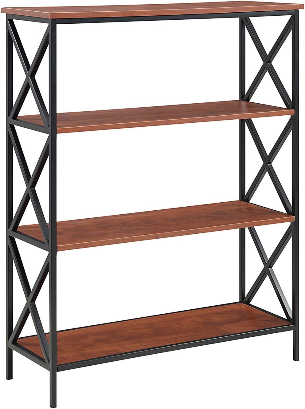 4-Tier Bookcase, Barnwood/Black B9746