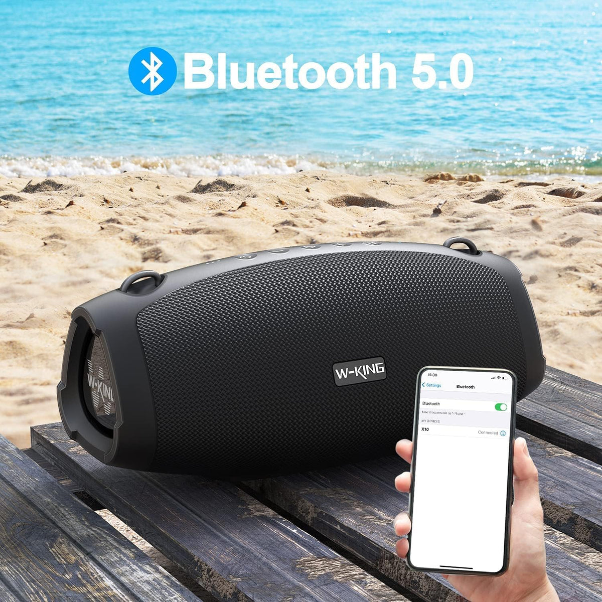 Bluetooth Speaker, Portable, 70W, 42H Playtime, IPX6 Waterproof, 13200mAh Power Bank, TF Card, Mic J207539