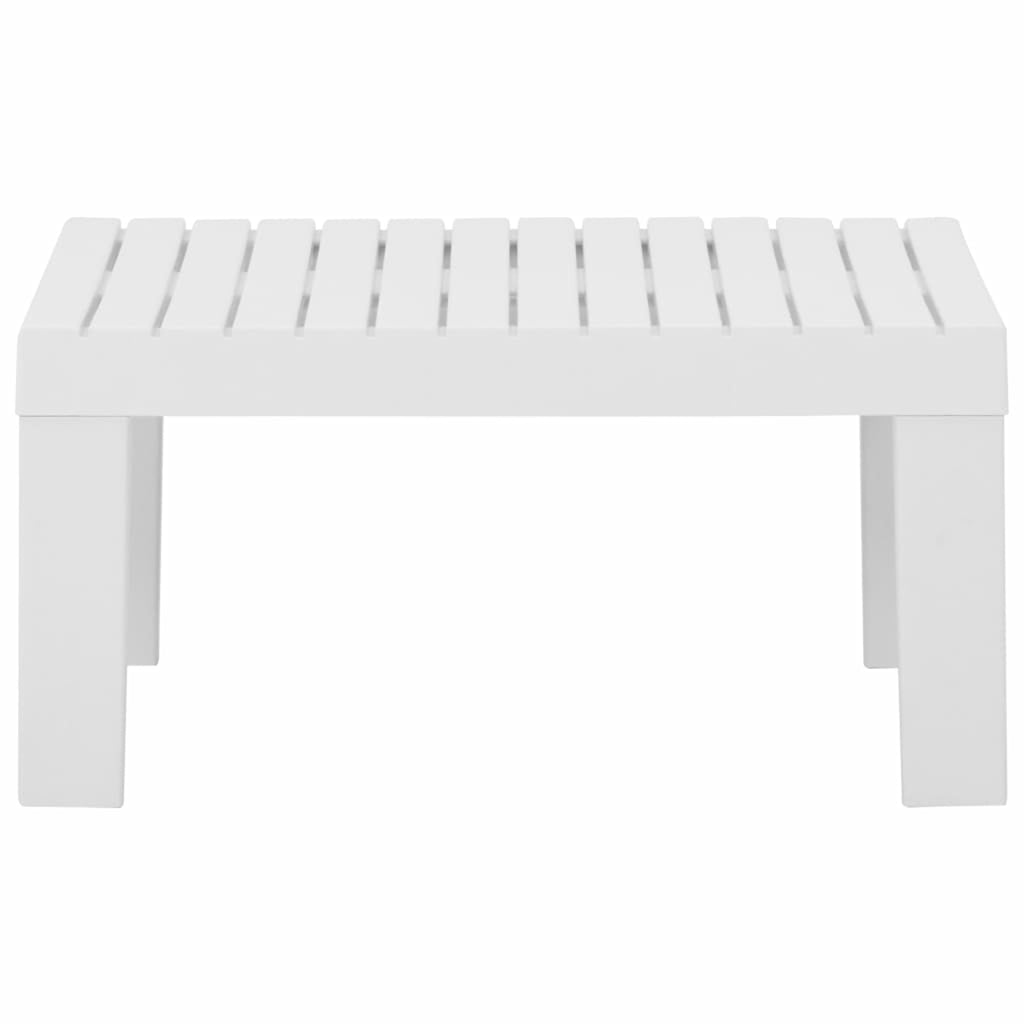 3 Piece White Outdoor Patio Lounge Set with Anthracite Cushions F99634