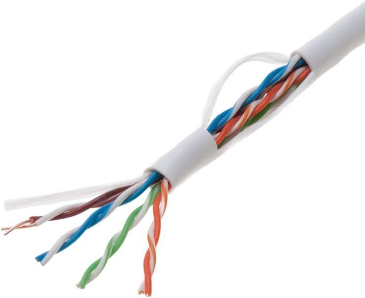 1000ft Cat5e Blue Solid 24AWG Shielded FTP Bulk Network Wire M522