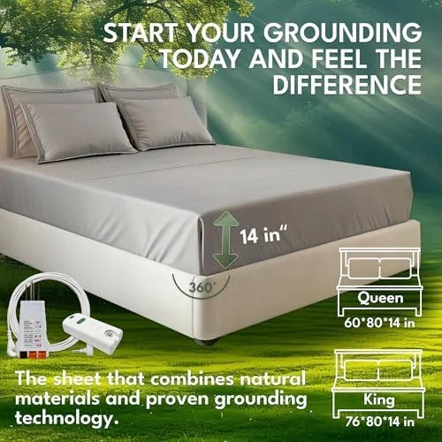 10% Silver & 90% Organic Cotton Grounding Sheet J251
