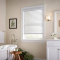 White Cordless Faux Wood Blind A461291