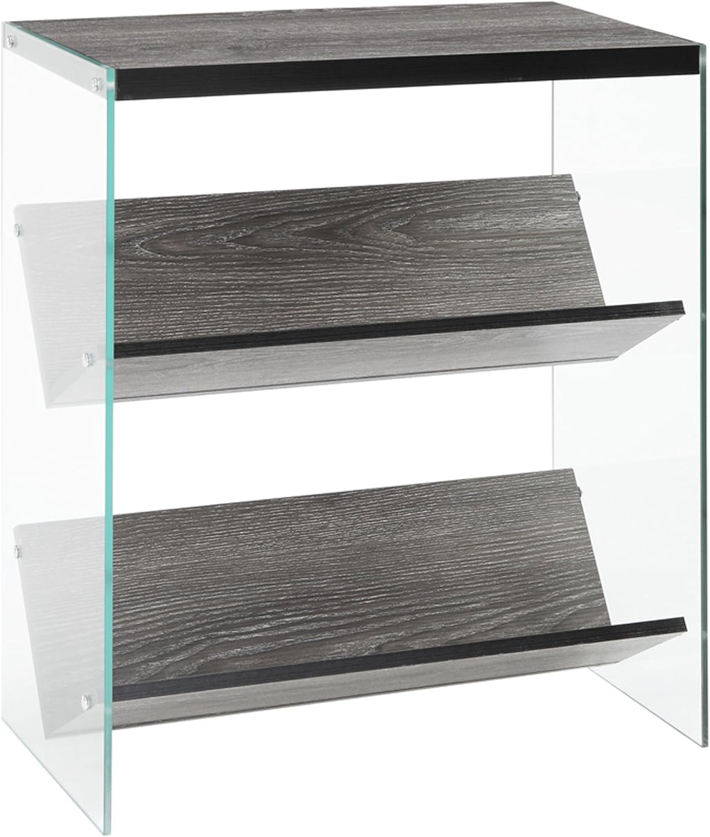 White Glass Bookcase Q80234