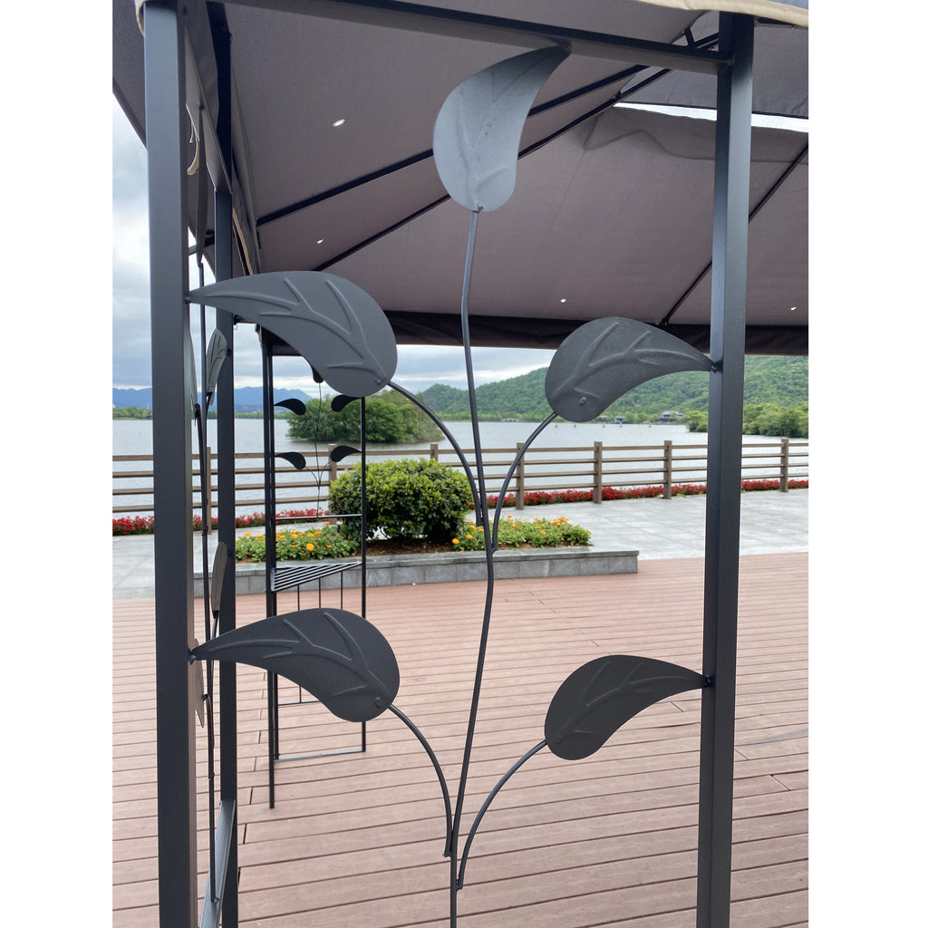 Gray 13x10FT Outdoor Patio Gazebo Canopy Tent Q5061