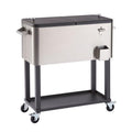 100 Quart Stainless Steel Cooler with Shelf U194