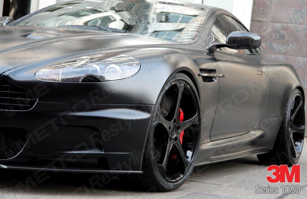 Satin Black 5ft x 6ft Car Wrap Vinyl Film Pack of 2 T736199