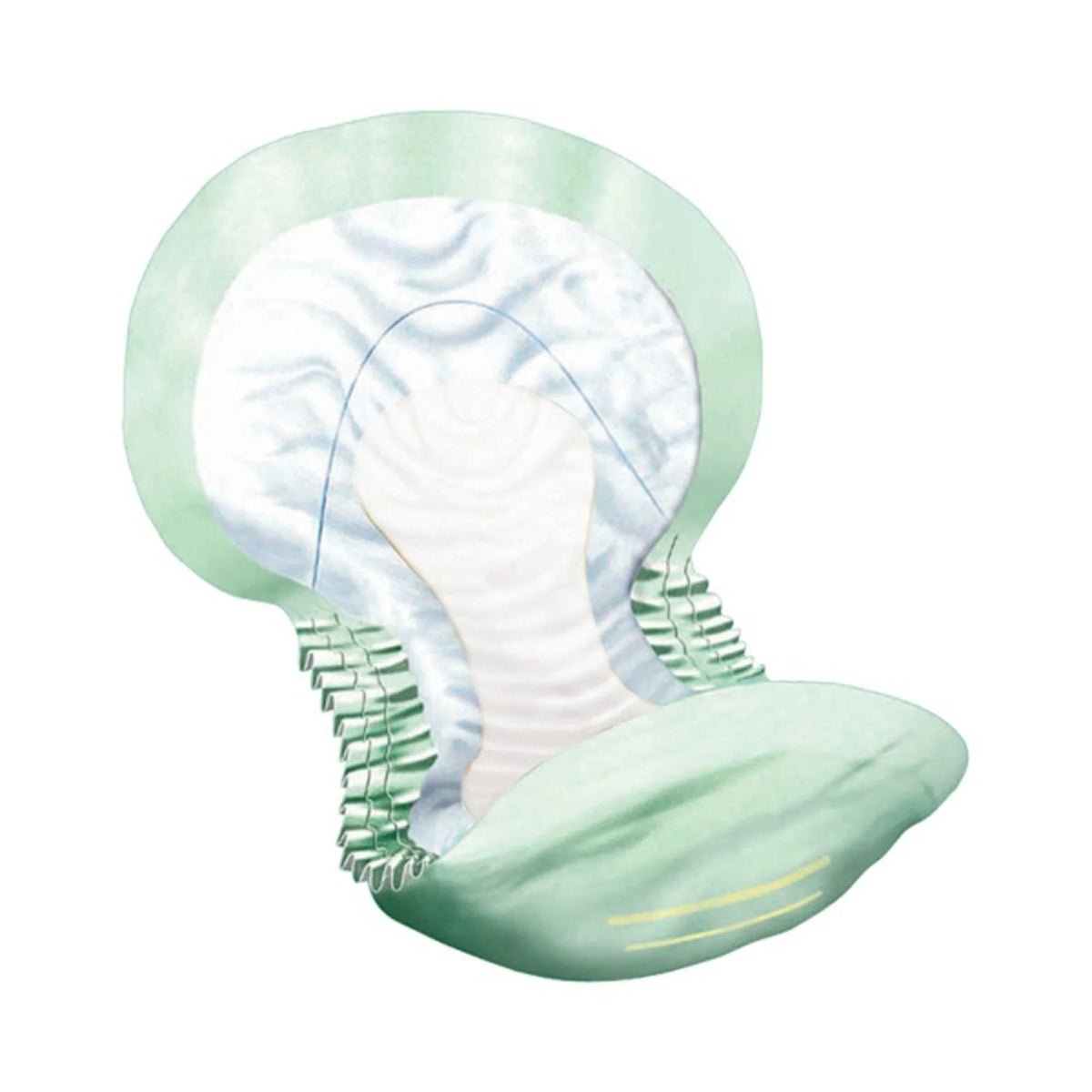 Night Super Bladder Control Pad, White/Green, 24 Ct L467