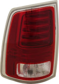 Tail Light Compatible with 2013-2018 Ram 1500/2500 Clear & Red Lens Chrome CAPA Driver Side Q831084